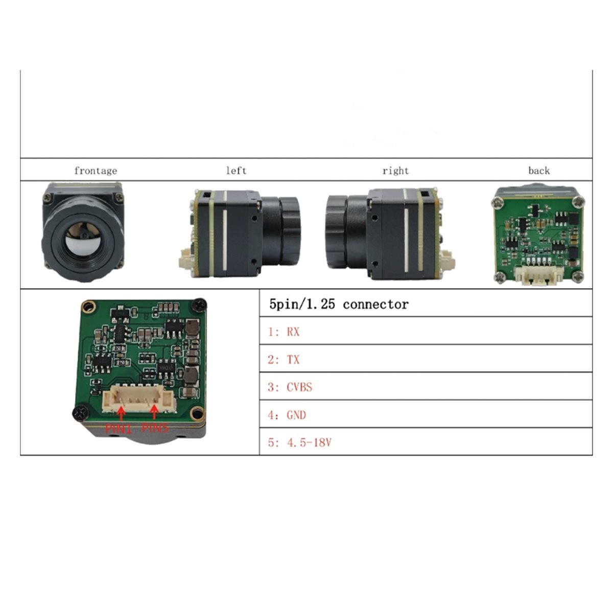 Thermal Imaging Camera 256X192 - SWXF赤外線サーマルイメージングモジュール高解像度カメラCVBSインターフェース256X192 4MMドローン用サーマルイメージャー