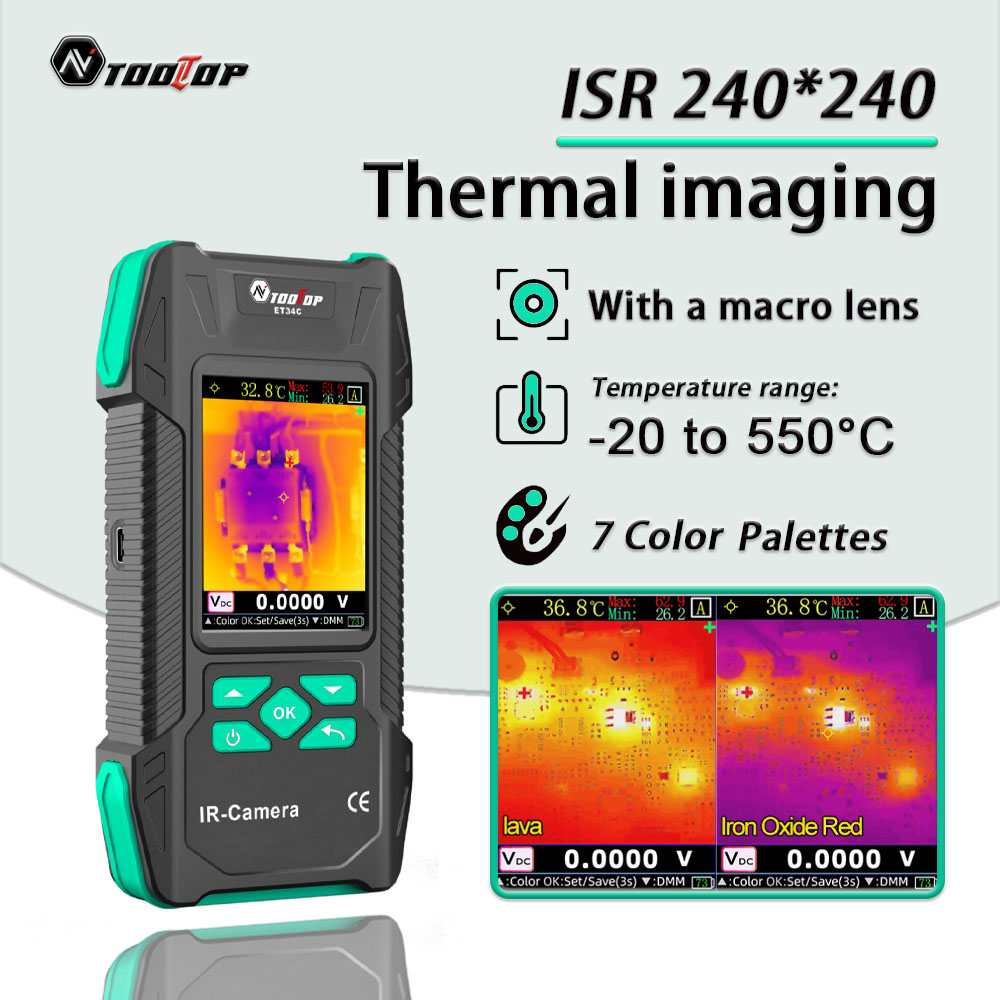 Nf 521 Thermal Imaging Camera - TOOLTOP ET34C サーマルイメージングカメラ ISR 240*240 マクロレンズ付き