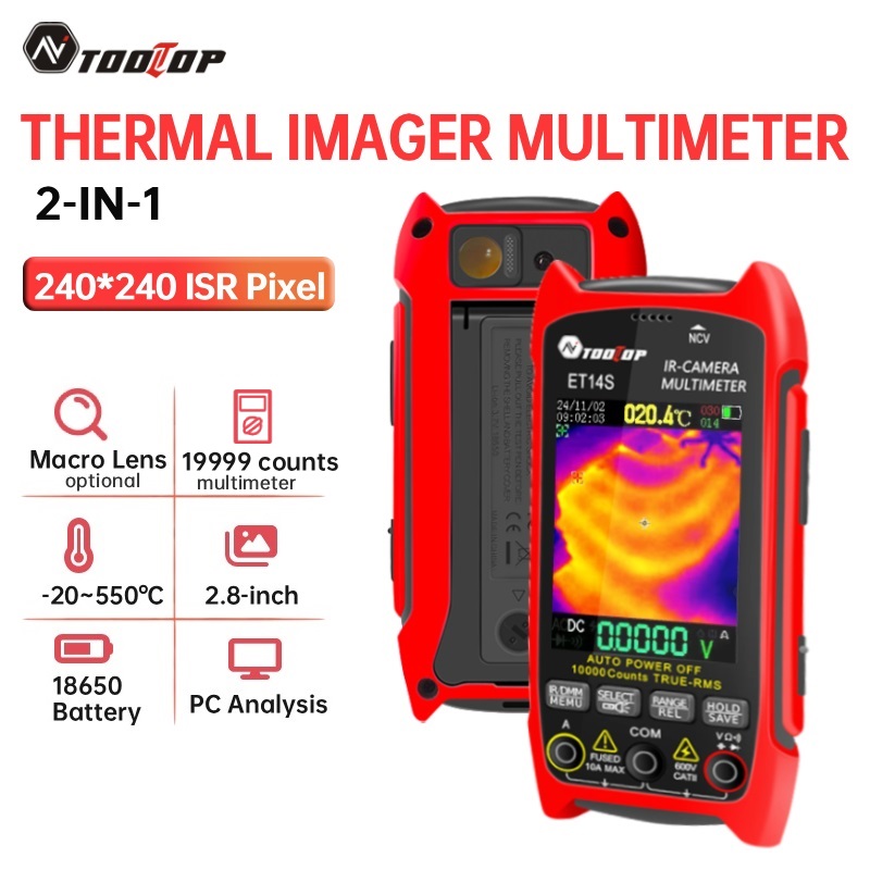 Nf 521 Thermal Imaging Camera - TOOLTOP ET14S ポータブルサーマルイメージングカメラマルチメーター 19999 カウント電子機器故障検出用自動車用サーマルイメージャー