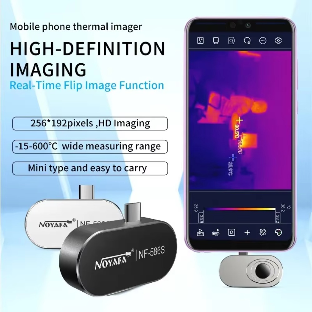 Thermal Imaging Camera 256X192 - ミニサーマルイメージングカメラ NF-583S/586S 256x192 Type-C Android 赤外線温度検出器