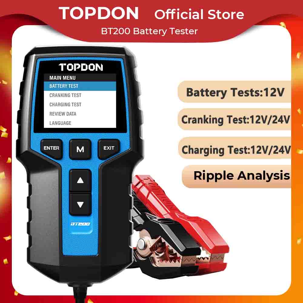 TOPDON BT200 ポータブルバッテリーテスター充電ク - Topdon Tc001 Thermal Camera のレビューと価格