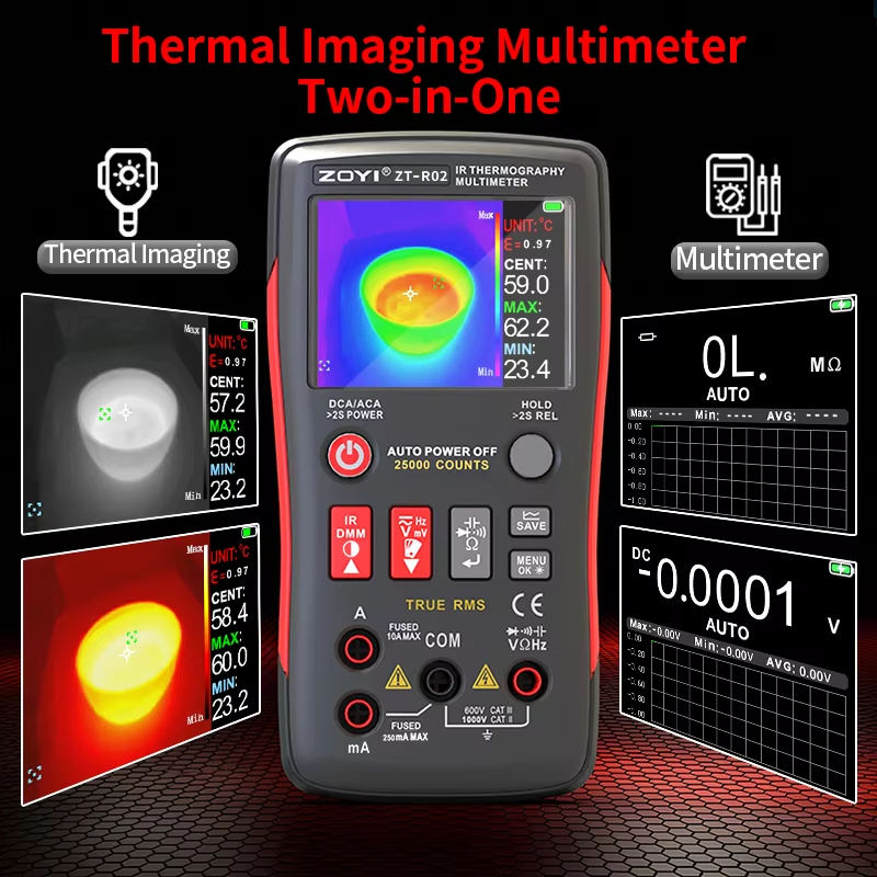ZOYI R02 統合型サーマルマルチメーター：240x24 - Nf 521 Thermal Imaging Camera のレビューと価格