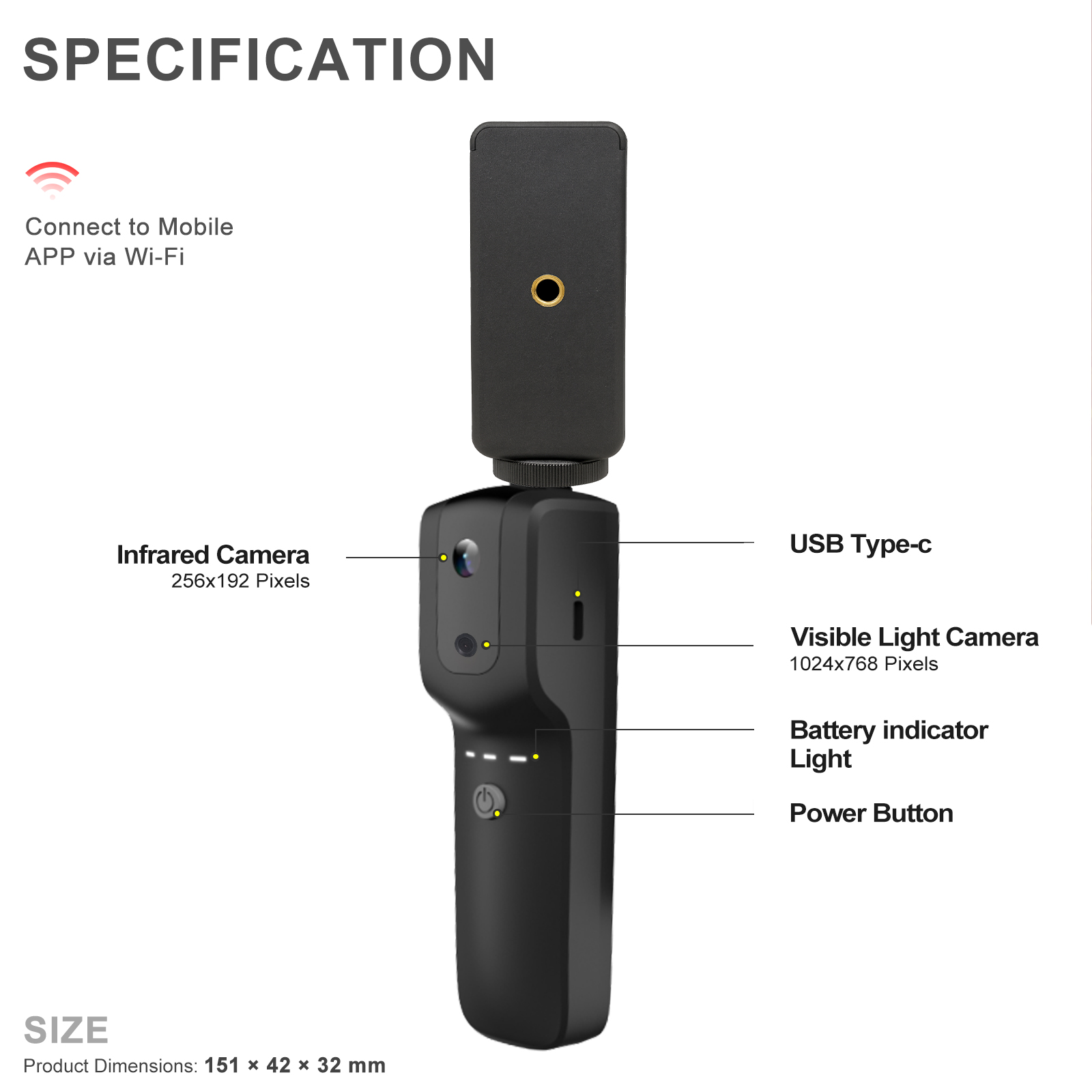 ポータブルワイヤレスサーマルイメージャー、256x192赤外 - Thermal Imaging Camera 256X192 のレビューと価格