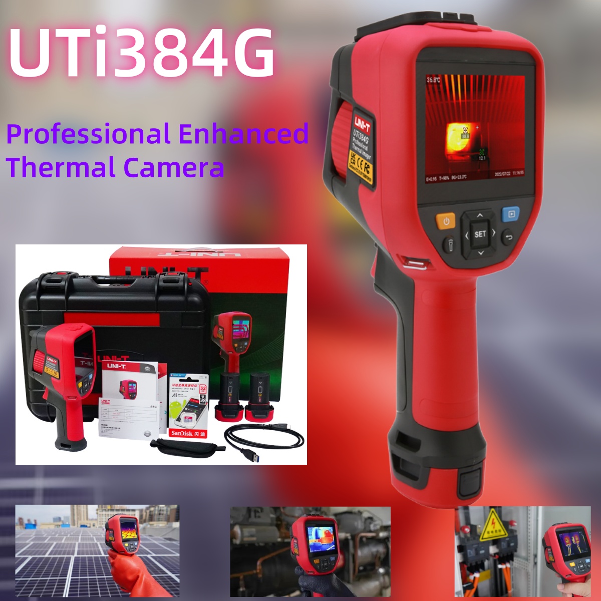 UNI-T UTi384G プロフェッショナルサーマルカメラ - Thermal Camera Type C 384X288 のレビューと価格