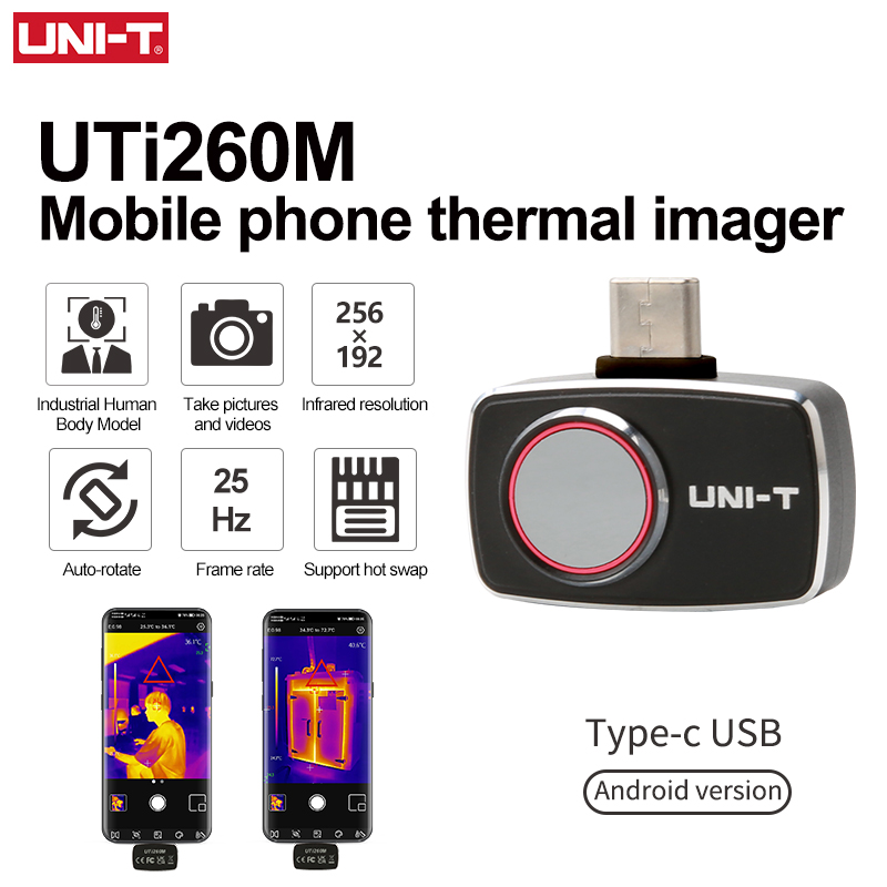 UNI-T スマートフォン用サーマルイメージャー UTI26 - Thermal Imaging Camera 256X192 のレビューと価格